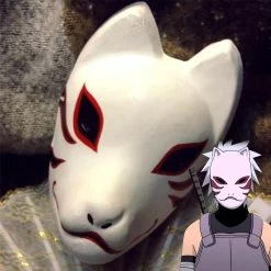 Anbu's Hatake Kakashi From Naruto Halloween Mask Cosplay Accessory Prop