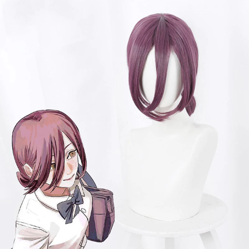 Chainsaw Man Bomb Girl Lady Reze Purple Cosplay Wig 3 Chainsaw Man Bomb Girl Lady Reze Purple Cosplay Wig