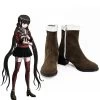 Danganronpa V3: Killing Harmony Maki Harukawa Brown Shoes Cosplay Boots