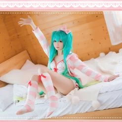 Vocaloid Hatsune Miku Room Wear Pajamas Cosplay Costume -Cosplay Shop DanganronpaVocaloidHatsuneMikuRoomWearPajamasCosplayCostume 3