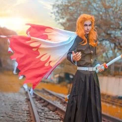 Demon Slayer: Kimetsu No Yaiba Rengoku Kyoujurou Cosplay Costume