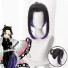 Demon Slayer: Kimetsu No Yaiba Shinobu Kochou Black Purple Cosplay Wig -Cosplay Shop DemonSlayerKimetsuNoYaibaShinobuKochouBlackPurpleCosplayWig