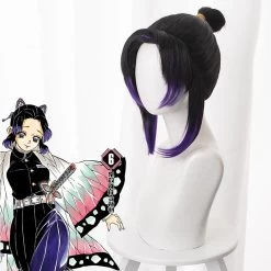 Demon Slayer: Kimetsu No Yaiba Shinobu Kochou Black Purple Cosplay Wig -Cosplay Shop DemonSlayerKimetsuNoYaibaShinobuKochouBlackPurpleCosplayWig 3