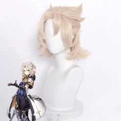 Genshin Impact Albedo Light Grey Cosplay Wig -Cosplay Shop GenshinImpactAlbedoLightGreyCosplayWig 3