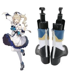 Genshin Impact Barbara White Cosplay Shoes -Cosplay Shop GenshinImpactBarbaraWhiteShoesCosplayBoots 3
