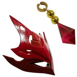 Genshin Impact Childe Tartaglia Head Wear Mask And Earring Cosplay Accessory Prop
