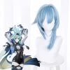 Genshin Impact Eula Blue Cosplay Wig
