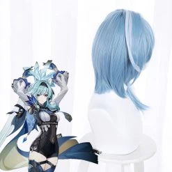 Genshin Impact Eula Blue Cosplay Wig -Cosplay Shop GenshinImpactEulaBlueCosplayWig 3