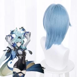 Genshin Impact Eula Blue Cosplay Wig -Cosplay Shop GenshinImpactEulaBlueCosplayWig 4