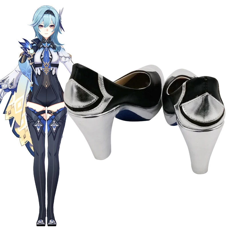 Genshin Impact Eula Silver Cosplay Shoes 4 Genshin Impact Eula Silver Cosplay Shoes - Image 2