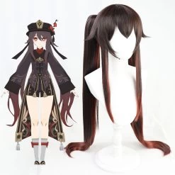 Genshin Impact Hu Tao Brown Cosplay Wig 8 Genshin Impact Hu Tao Brown Cosplay Wig -Cosplay Shop GenshinImpactHutaoBrownCosplayWig 3