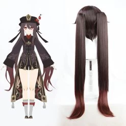 Genshin Impact Hu Tao Brown Cosplay Wig 9 Genshin Impact Hu Tao Brown Cosplay Wig -Cosplay Shop GenshinImpactHutaoBrownCosplayWig 4