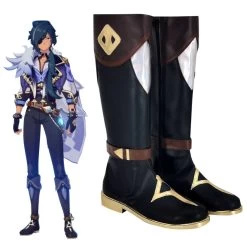 Genshin Impact Kaeya Black Shoes Cosplay Boots 7 Genshin Impact Kaeya Black Shoes Cosplay Boots -Cosplay Shop GenshinImpactKaeyaBlackShoesCosplayBoots 3