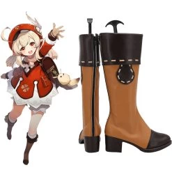 Genshin Impact Klee Brown Shoes Cosplay Boots -Cosplay Shop GenshinImpactKleeBrownShoesCosplayBoots 3