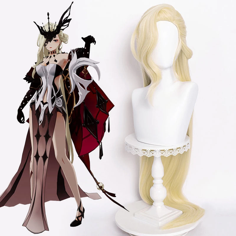 Genshin Impact La Signora Golden Cosplay Wig 5 Genshin Impact La Signora Golden Cosplay Wig - Image 3