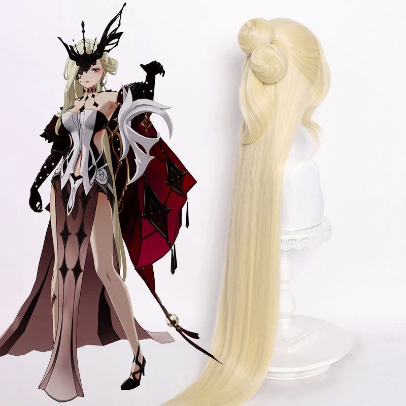Genshin Impact La Signora Golden Cosplay Wig 7 Genshin Impact La Signora Golden Cosplay Wig - Image 5