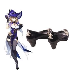 Genshin Impact Lisa Black Cosplay Shoes -Cosplay Shop GenshinImpactLisaBlackCosplayShoes 3