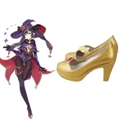 Genshin Impact Mona Golden Cosplay Shoes -Cosplay Shop GenshinImpactMonaGoldenCosplayShoes 3