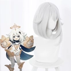 Genshin Impact Paimon White Cosplay Wig 8 Genshin Impact Paimon White Cosplay Wig -Cosplay Shop GenshinImpactPaimonWhiteCosplayWig 2
