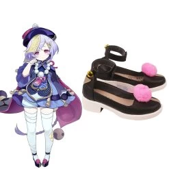 Genshin Impact Qiqi Black Cosplay Shoes -Cosplay Shop GenshinImpactQiqiBlackCosplayShoes 3