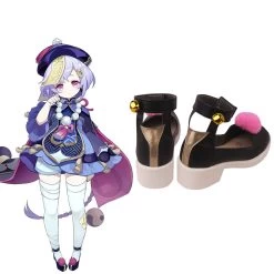Genshin Impact Qiqi Black Cosplay Shoes -Cosplay Shop GenshinImpactQiqiBlackCosplayShoes 4