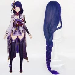 Genshin Impact Raiden Shogun Baal Blue Cosplay Wig -Cosplay Shop GenshinImpactRaidenShogunBaalBlueCosplayWig 3