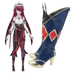 Genshin Impact Rosaria Blue Shoes Cosplay Boots -Cosplay Shop GenshinImpactRosariaBlueShoesCosplayBoots 3