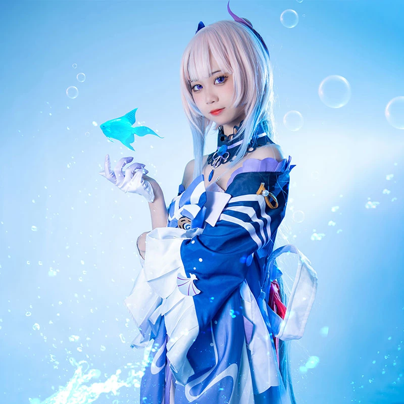 Genshin Impact Sangonomiya Kokomi Halloween Cosplay Costume 5 Genshin Impact Sangonomiya Kokomi Halloween Cosplay Costume - Image 3