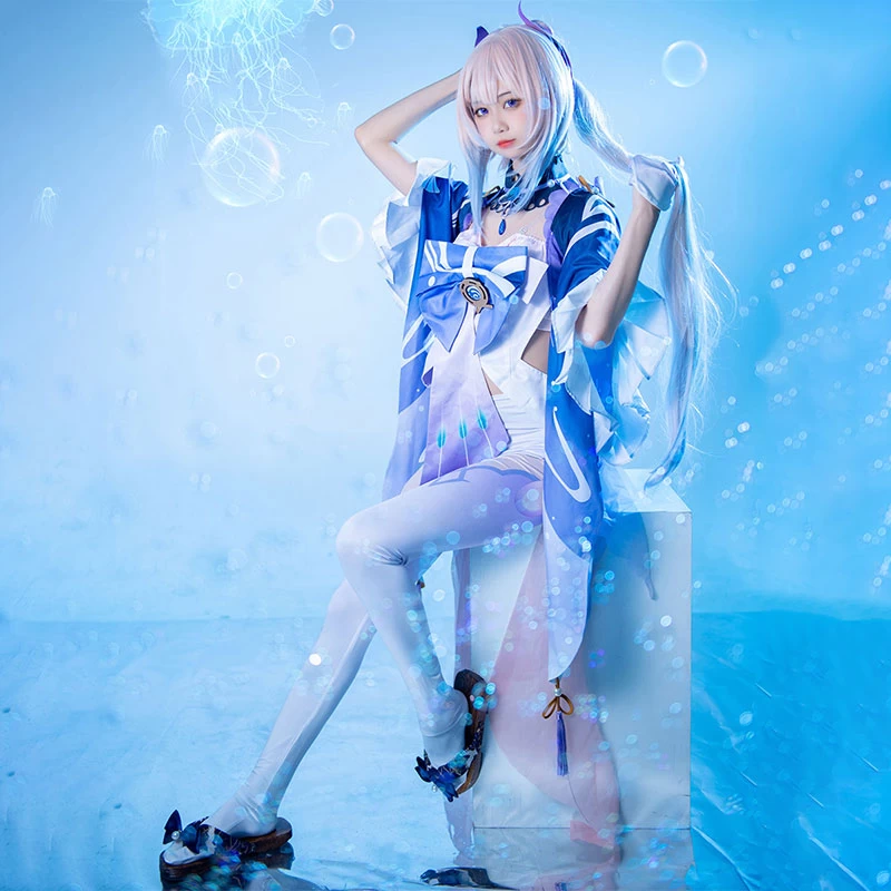 Genshin Impact Sangonomiya Kokomi Halloween Cosplay Costume 3 Genshin Impact Sangonomiya Kokomi Halloween Cosplay Costume