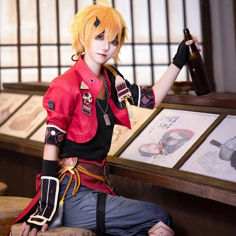 Genshin Impact Thoma Halloween Cosplay Costume 4 Genshin Impact Thoma Halloween Cosplay Costume - Image 2