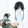Genshin Impact Venti Halloween Blue Cosplay Wig -Cosplay Shop GenshinImpactVentiHalloweenBlueCosplayWig