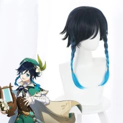 Genshin Impact Venti Halloween Blue Cosplay Wig -Cosplay Shop GenshinImpactVentiHalloweenBlueCosplayWig 3