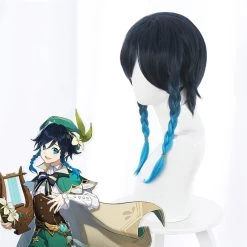 Genshin Impact Venti Halloween Blue Cosplay Wig -Cosplay Shop GenshinImpactVentiHalloweenBlueCosplayWig 4