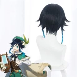 Genshin Impact Venti Halloween Blue Cosplay Wig -Cosplay Shop GenshinImpactVentiHalloweenBlueCosplayWig 5