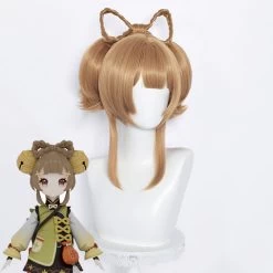 Genshin Impact Yaoyao Light Brown Cosplay Wig 8 Genshin Impact Yaoyao Light Brown Cosplay Wig -Cosplay Shop GenshinImpactYaoyaoLightBrownCosplayWig 3