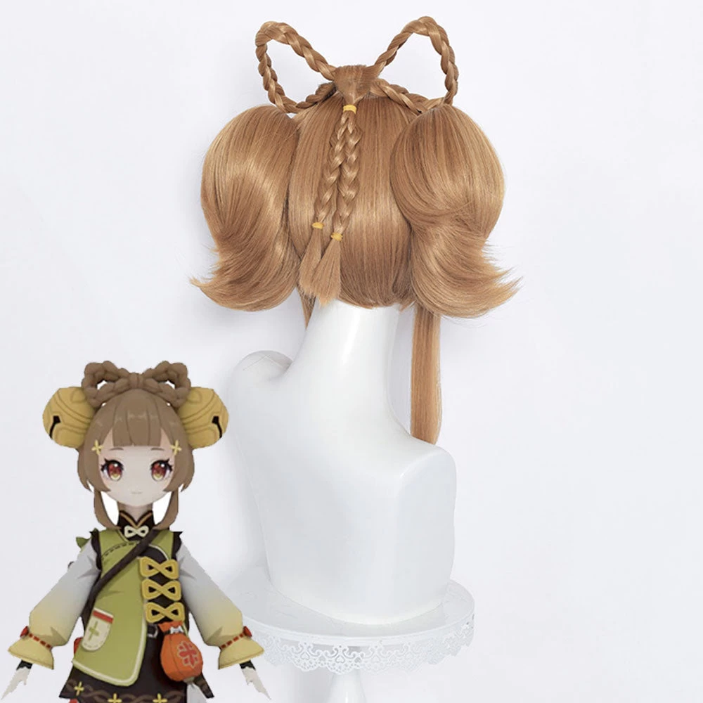 Genshin Impact Yaoyao Light Brown Cosplay Wig 6 Genshin Impact Yaoyao Light Brown Cosplay Wig - Image 4