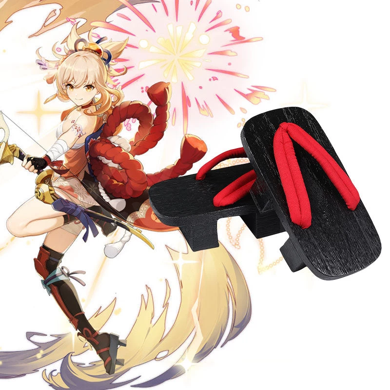 Genshin Impact Yoimiya Black Cosplay Shoes 3 Genshin Impact Yoimiya Black Cosplay Shoes