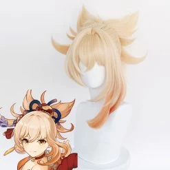Genshin Impact Yoimiya Golden Orange Cosplay Wig -Cosplay Shop GenshinImpactYoimiyaGoldenOrangeCosplayWig 3