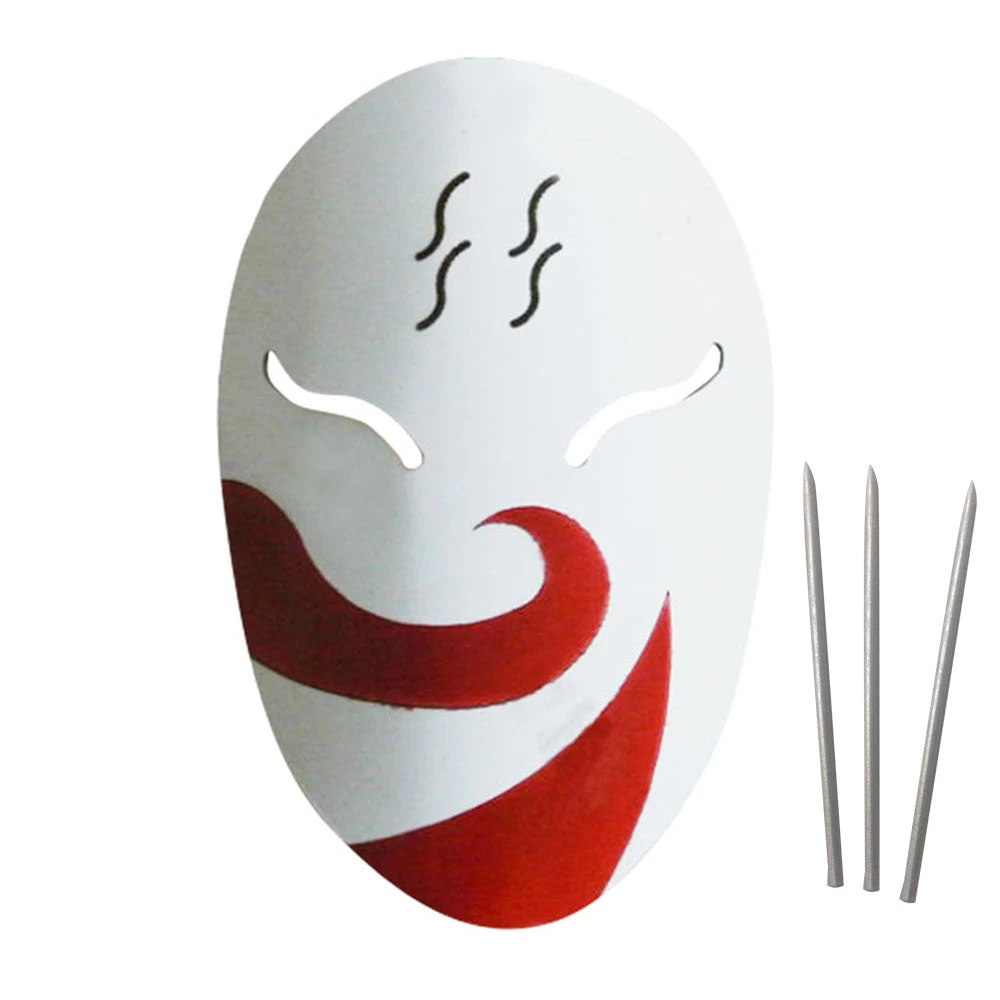 Haku From Naruto Halloween Mask And 3 Needles Cosplay Accessory Prop 4 Haku From Naruto Halloween Mask And 3 Needles Cosplay Accessory Prop - Image 2