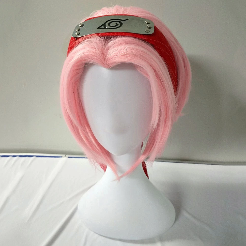Sakura Haruno From Naruto Pink Short Cosplay Wig 4 Sakura Haruno From Naruto Pink Short Cosplay Wig - Image 2