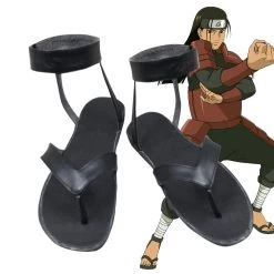 Hashirama Senju From Naruto Halloween Black Cosplay Shoes