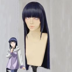 Hinata Hyuga From Naruto Halloween Blue Cosplay Wig