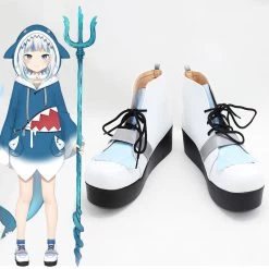 Holdlive Virtual YouTuber Gawr Gura White Cosplay Shoes