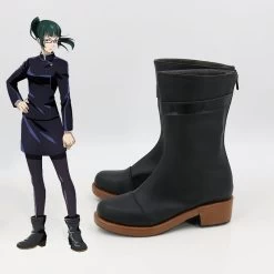Jujutsu Kaisen Sorcery Fight Maki Zenin Black Cosplay Shoes -Cosplay Shop JujutsuKaisenSorceryFightMakiZeninBlackCosplayShoes 3