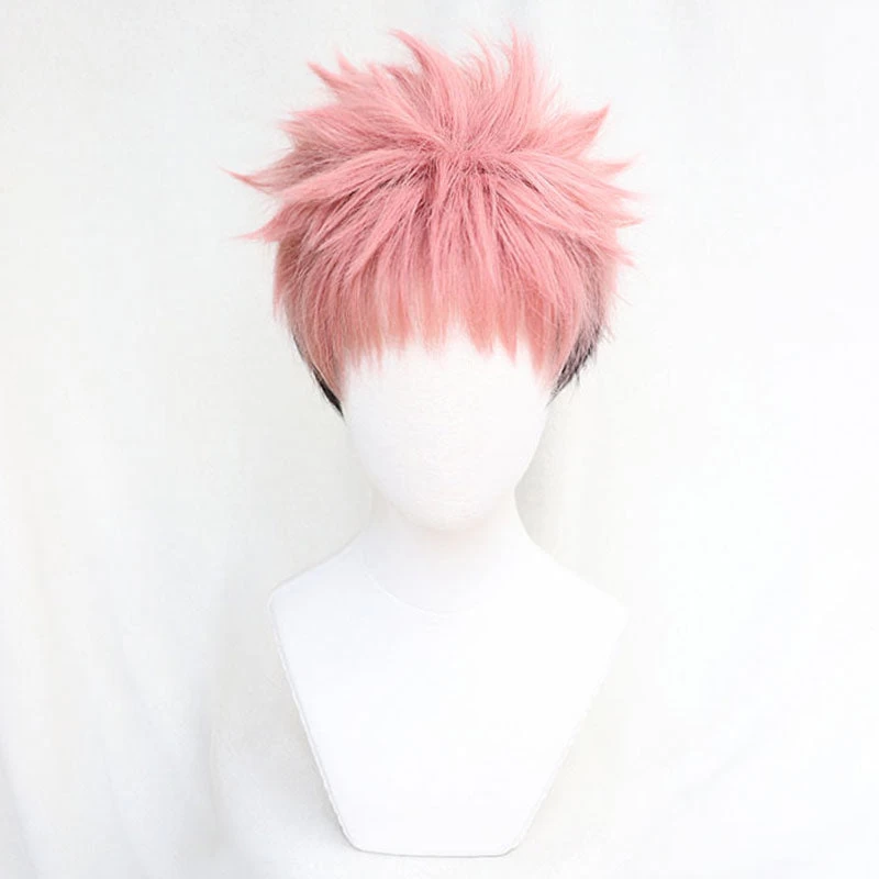 Jujutsu Kaisen Sorcery Fight Yuji Itadori Halloween Pink Cosplay Wig 5 Jujutsu Kaisen Sorcery Fight Yuji Itadori Halloween Pink Cosplay Wig - Image 3