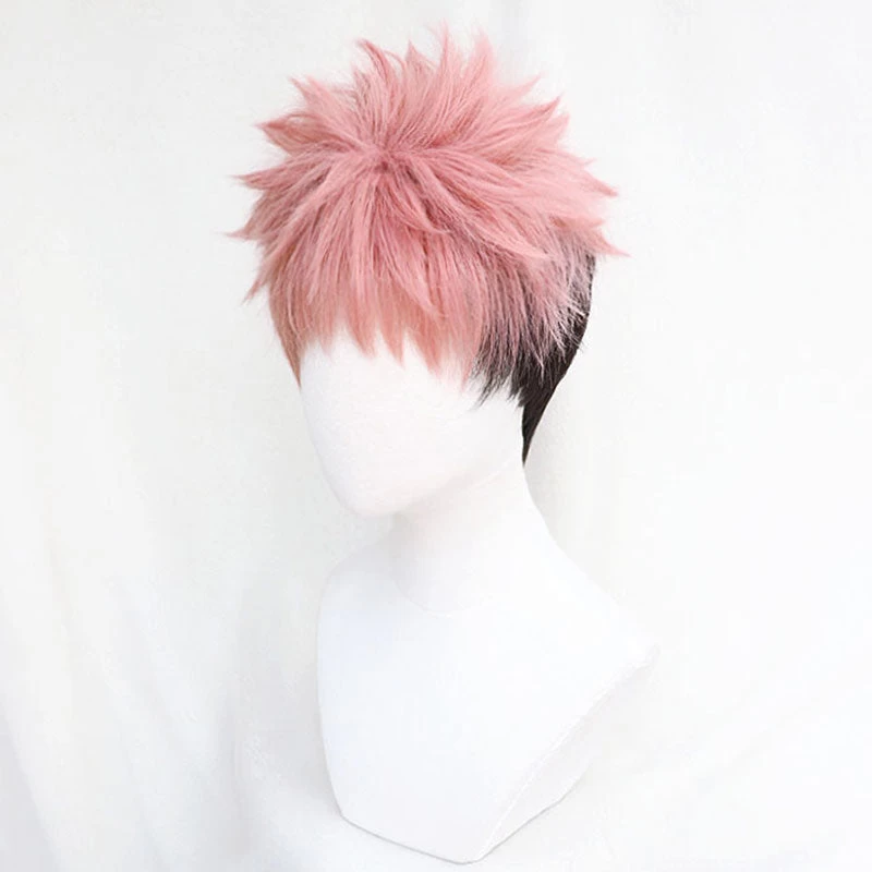 Jujutsu Kaisen Sorcery Fight Yuji Itadori Halloween Pink Cosplay Wig 6 Jujutsu Kaisen Sorcery Fight Yuji Itadori Halloween Pink Cosplay Wig - Image 4
