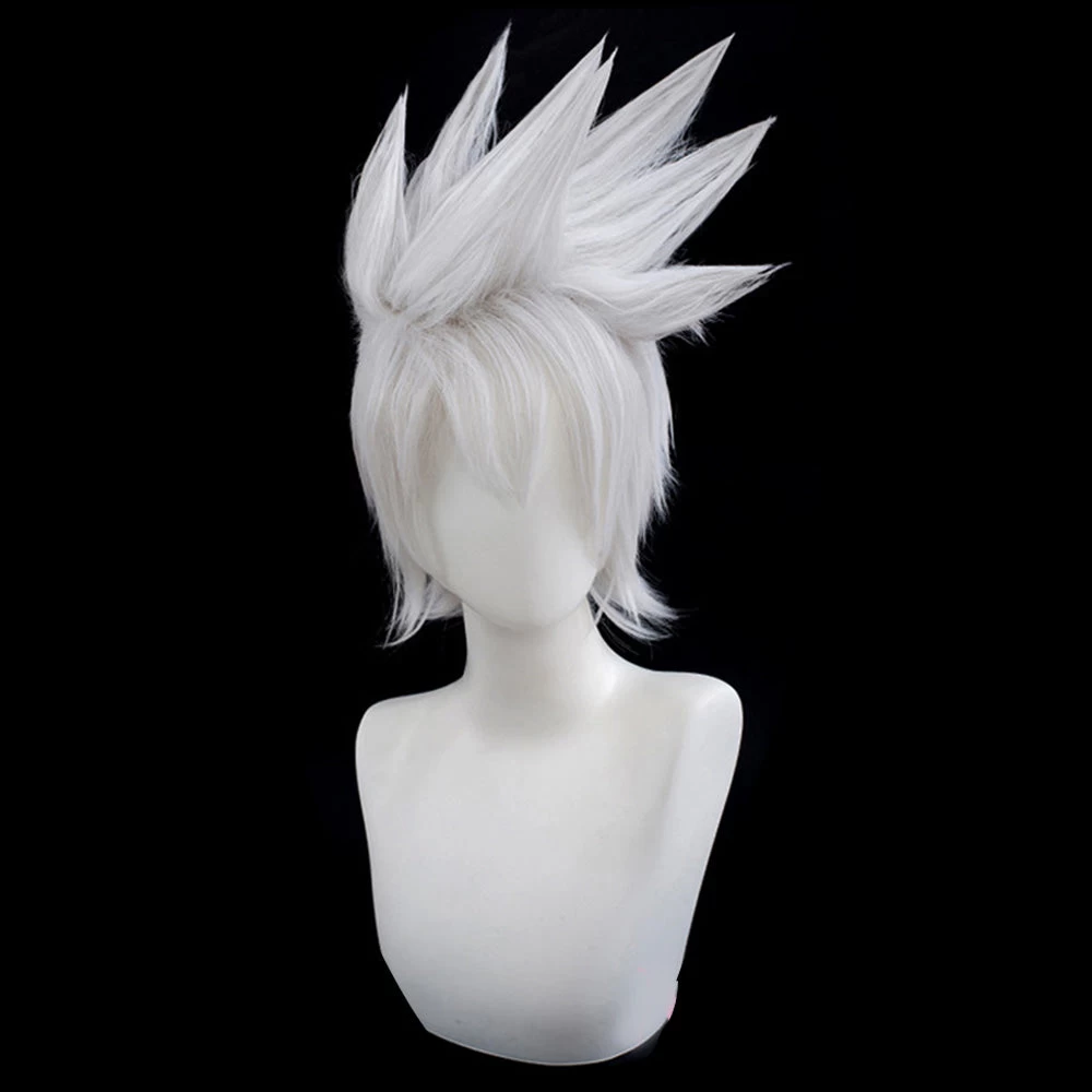Kakashi Hatake From Naruto Halloween Silver White Cosplay Wig 4 Kakashi Hatake From Naruto Halloween Silver White Cosplay Wig - Image 2