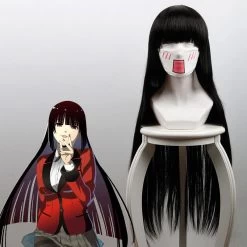 Kakegurui Compulsive Gambler Yumeko Jabami Black Cosplay Wig