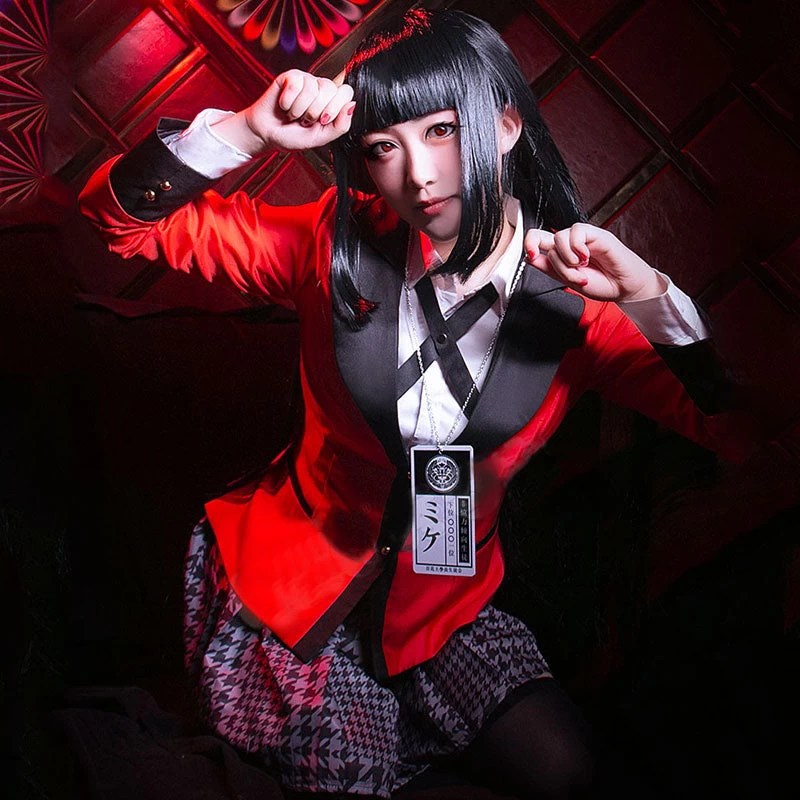 Kakegurui Compulsive Gambler Yumeko Jabami Halloween Cosplay Costume 4 Kakegurui Compulsive Gambler Yumeko Jabami Halloween Cosplay Costume - Image 2