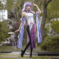 Keqing From Genshin Impact Cheongsam Cosplay Costume